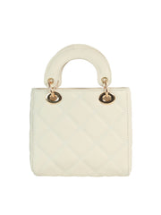 Diamond Quilted Top Handle Bag