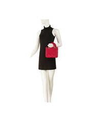 Diamond Quilted Top Handle Bag