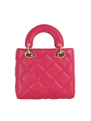 Diamond Quilted Top Handle Bag