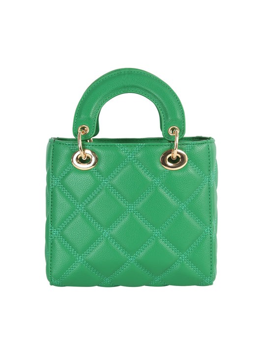 Diamond Quilted Top Handle Bag