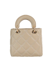 Diamond Quilted Top Handle Bag