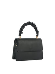 Ruched Handle Flap Top Handle Crossbody Bag