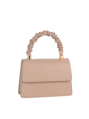 Ruched Handle Flap Top Handle Crossbody Bag