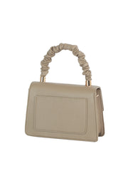 Ruched Handle Flap Top Handle Crossbody Bag