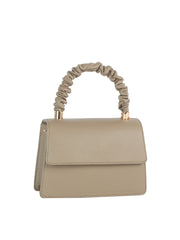 Ruched Handle Flap Top Handle Crossbody Bag