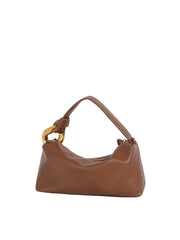 Oversized Chain Accent Slouchy Shoulder Bag