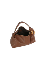 Oversized Chain Accent Slouchy Shoulder Bag