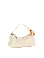 Oversized Chain Accent Slouchy Shoulder Bag