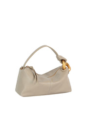 Oversized Chain Accent Slouchy Shoulder Bag