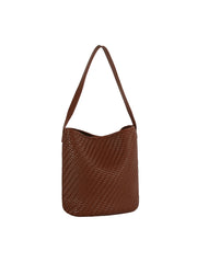 Woven Luxe Slouch Shoulder Bag