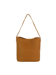 Woven Luxe Slouch Shoulder Bag