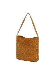 Woven Luxe Slouch Shoulder Bag