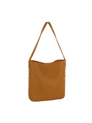 Woven Luxe Slouch Shoulder Bag