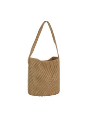 Woven Luxe Slouch Shoulder Bag