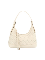 Woven Embossed Detail Shoulder Hobo