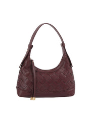 Woven Embossed Detail Shoulder Hobo