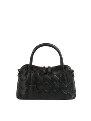 Woven Embossed Dome Handbag