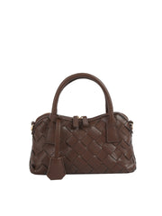 Woven Embossed Dome Handbag