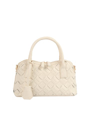 Woven Embossed Dome Handbag
