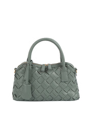Woven Embossed Dome Handbag