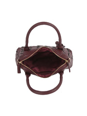 Woven Embossed Dome Handbag