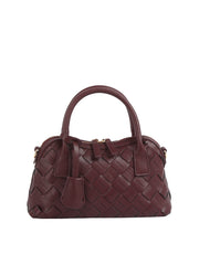 Woven Embossed Dome Handbag