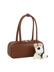 Dog Charm Double Handle Mini Shoulder Bag