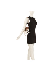 Plush Charm Chain Shoulder Bag