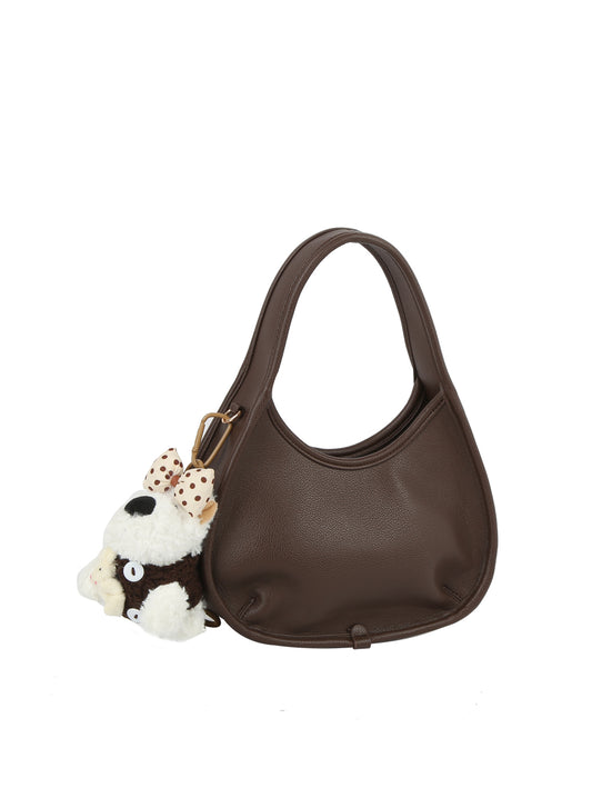 Plush Buddy Mini Crescent Shoulder Bag