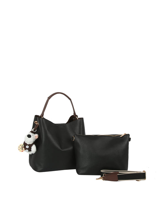 Soft Pebble Hobo Bag and Zip Pouch Crossbody Set