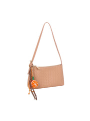 Woven Citrus Charm Shoulder Bag