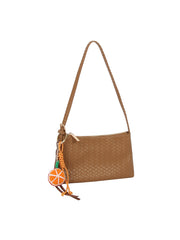 Woven Citrus Charm Shoulder Bag