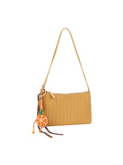 Woven Citrus Charm Shoulder Bag
