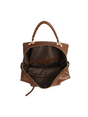Faux Leather Convertible Backpack