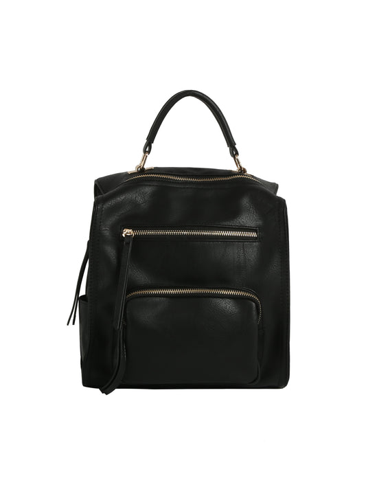 Convertible Zip Pocket Boxy Backpack