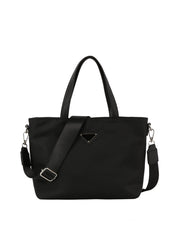 Nylon daily tote bag with detachable strap