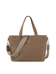 Nylon daily tote bag with detachable strap