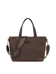 Nylon daily tote bag with detachable strap