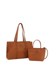2 in 1 nylon tote bag with matching petite nylon bag