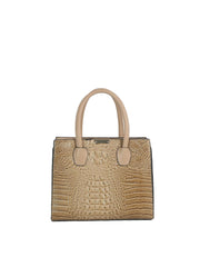 Croc Embossed 3-Piece Structured Satchel Handbag Set