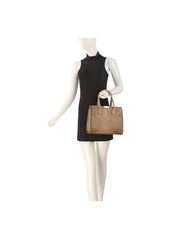 Croc Embossed 3-Piece Structured Satchel Handbag Set