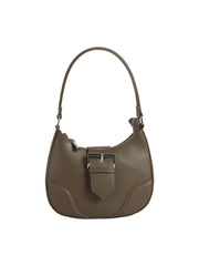 Sleek Buckle Curve Shoulder Bag