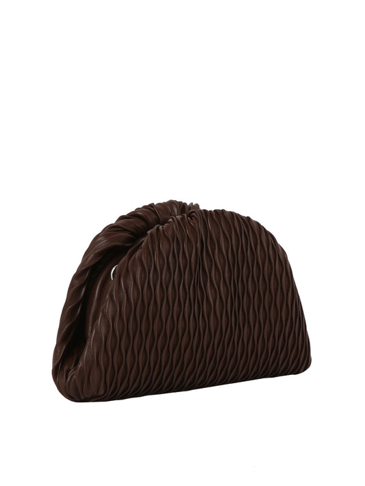 Ruched Wave Clutch