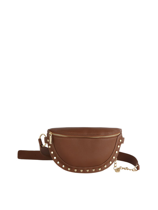 Top Zip Edge Studded Fanny Pack