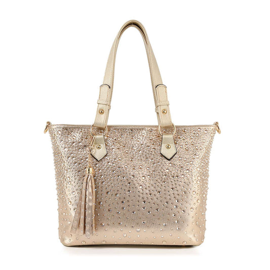 Glamorous Rhinestone Shopper Tote