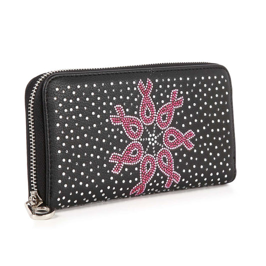 Pink Ribbon Accordion Wallet