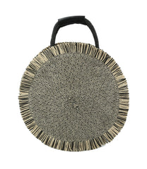 Straw Handbags Women Round Straw Bags Natural Chic Hand Large Summer Beach Tote Woven Handle Shoulder Bag