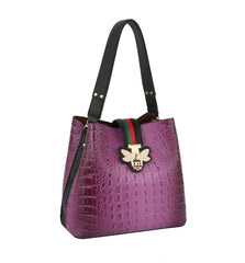 Fashion Croco Bee Stripe Hobo handbag DS-0673