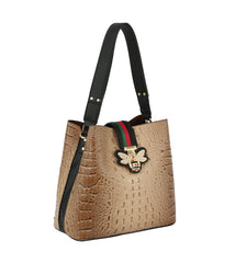 Fashion Croco Bee Stripe Hobo handbag DS-0673