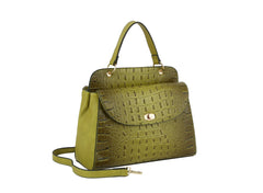 Fashion Croco and Plain Double Satchel with Wallet
